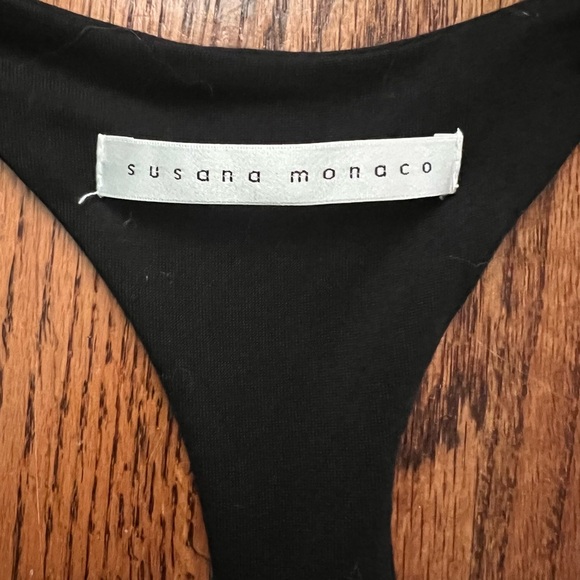 Susana Monaco Racerback A-Line Black Tank Dress - Size Large - Picture 3 of 6